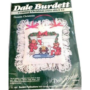 Vintage Dale Burdett Fireside Christmas Country Counted Cross Stitch Kit CCK667